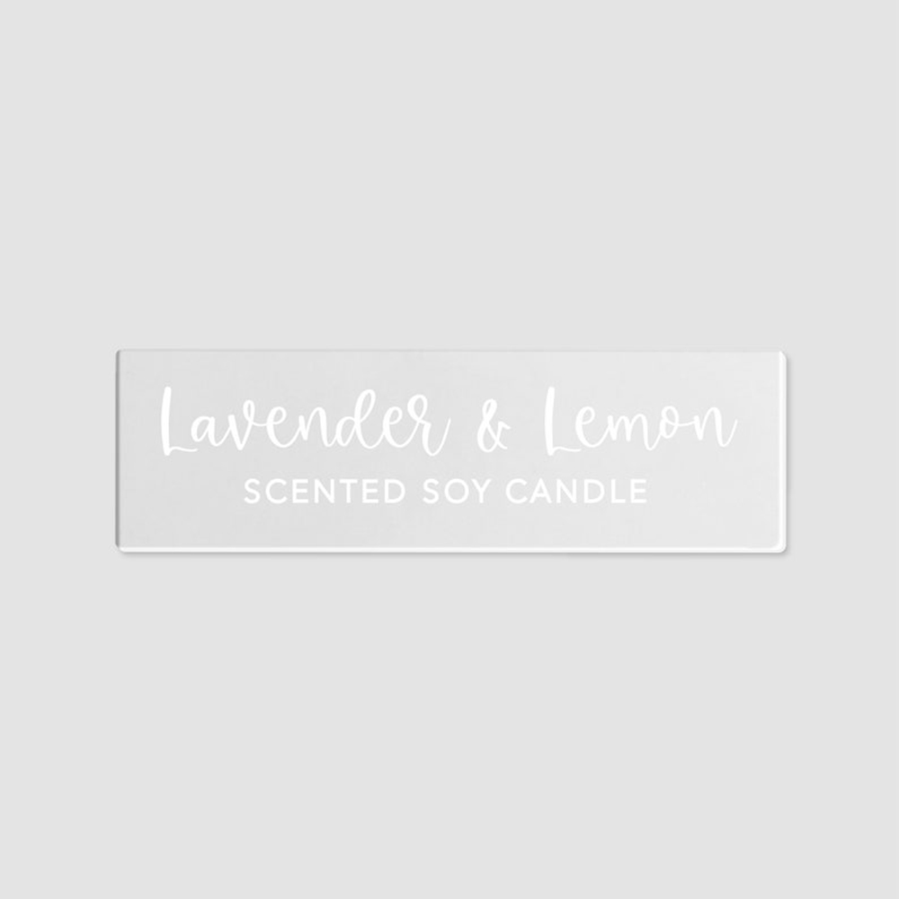 Personalised Candle Label - 50pcs 45x15 มม.ส่วนบุคคล CUSTOM เทียนล้างสติกเกอร์สําหรับเทียน Lip