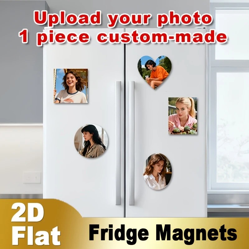 Pet Portrait Custom - แม่เหล็กติดตู้เย็นรูปภาพแบบกำหนดเอง 2 มิติ แม่เหล็กติดตู้เย็นรูปภาพส่วนตัว แม่เหล็กติดตู้เย็นรูปภาพครอบครัว สัตว์เลี้ยง