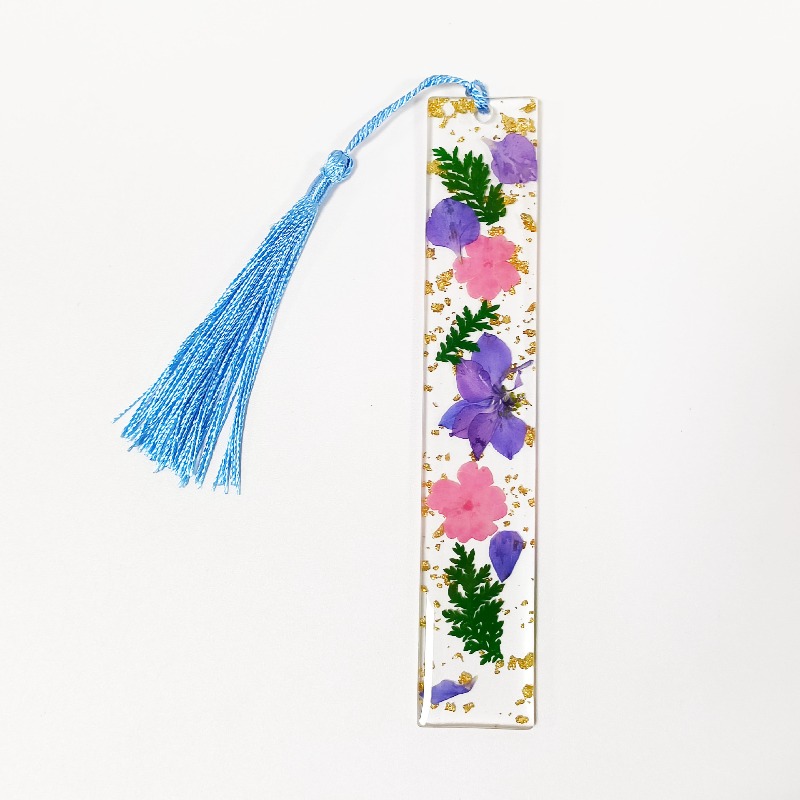 Dried Flower Bookmark - 5 ชิ้น ที่คั่นหนังสืออะคริลิกใสลายดอกไม้แห้ง ของขวัญสำหรับเพื่อนร่วมชั้น เพื่อน ของขวัญวันครู