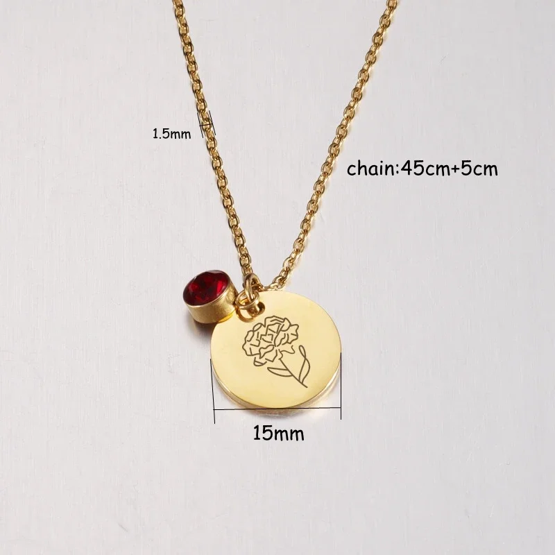 Birth เดือนดอกไม้ Clipart ดอกไ - Birth Flower Necklace บทวิจารณ์และราคา