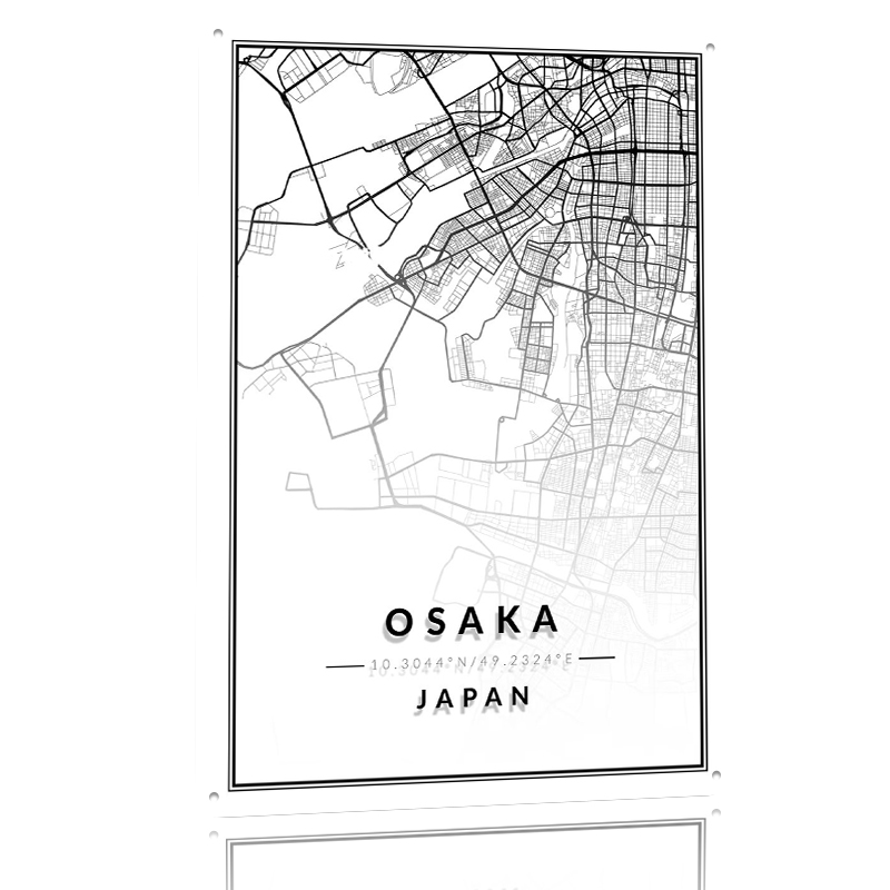 แผนที่โอซาก้า 3 มิติ พิมพ์ลายบ - Custom Map Poster บทวิจารณ์และราคา