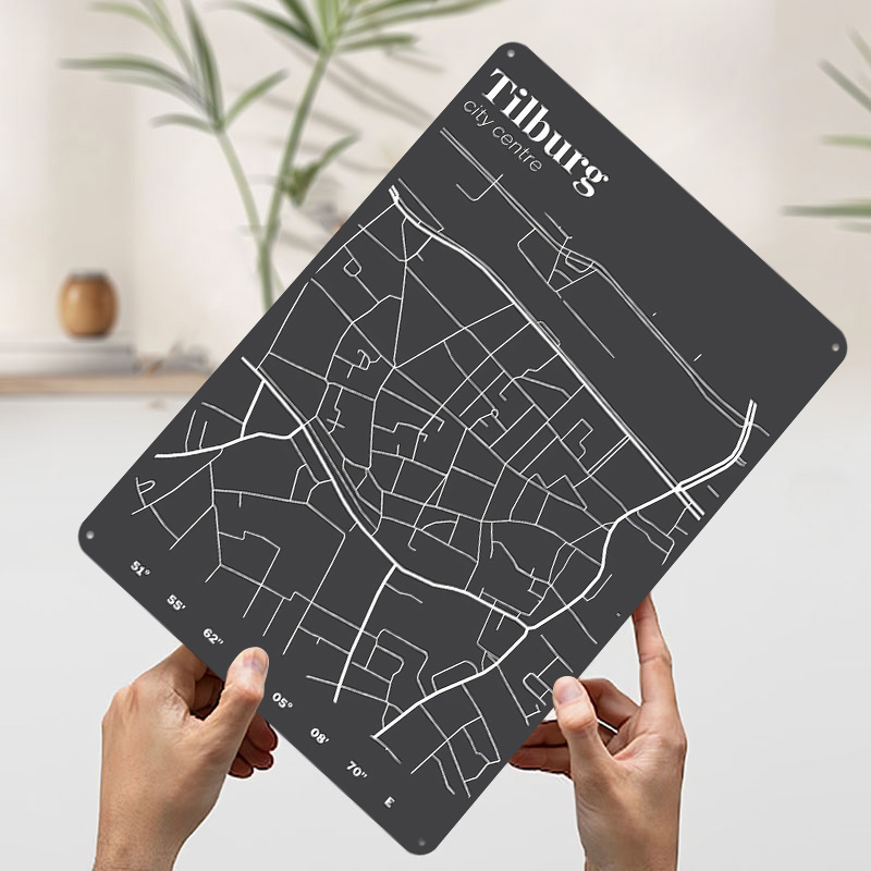 แผนที่ศูนย์กลางเมืองทิลบูร์ก โ - Custom Map Poster บทวิจารณ์และราคา