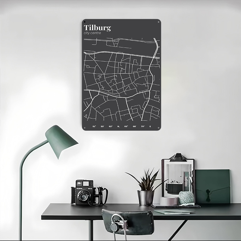 แผนที่ศูนย์กลางเมืองทิลบูร์ก โ - Custom Map Poster บทวิจารณ์และราคา