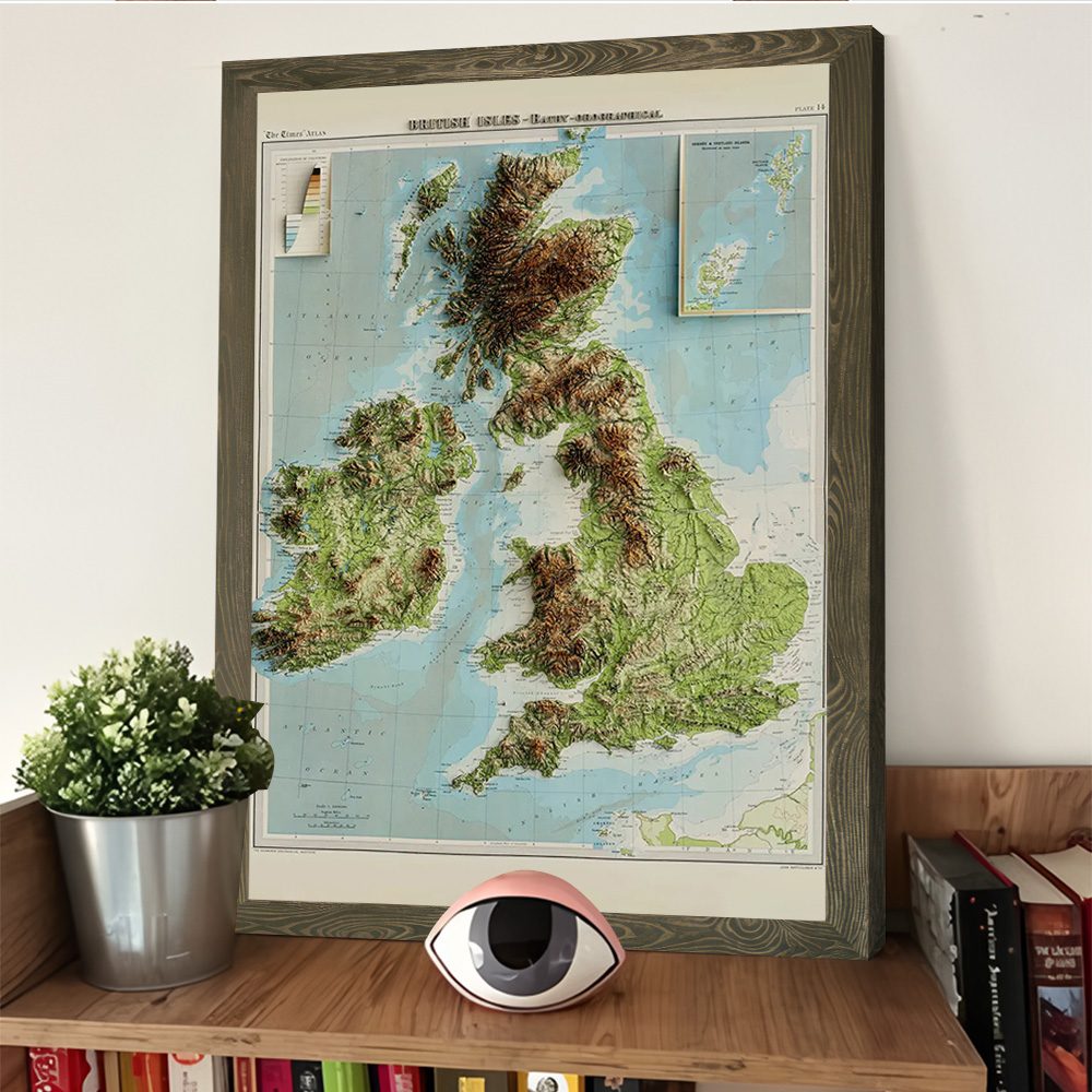 แผนที่นูน 3 มิติของหมู่เกาะอัง - Custom Map Poster บทวิจารณ์และราคา