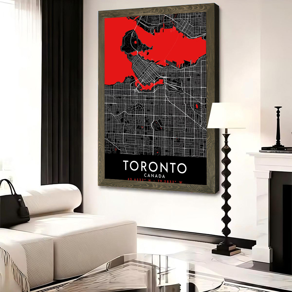 โปสเตอร์ภาพพิมพ์บนผ้าใบ Toront - Custom Map Poster บทวิจารณ์และราคา