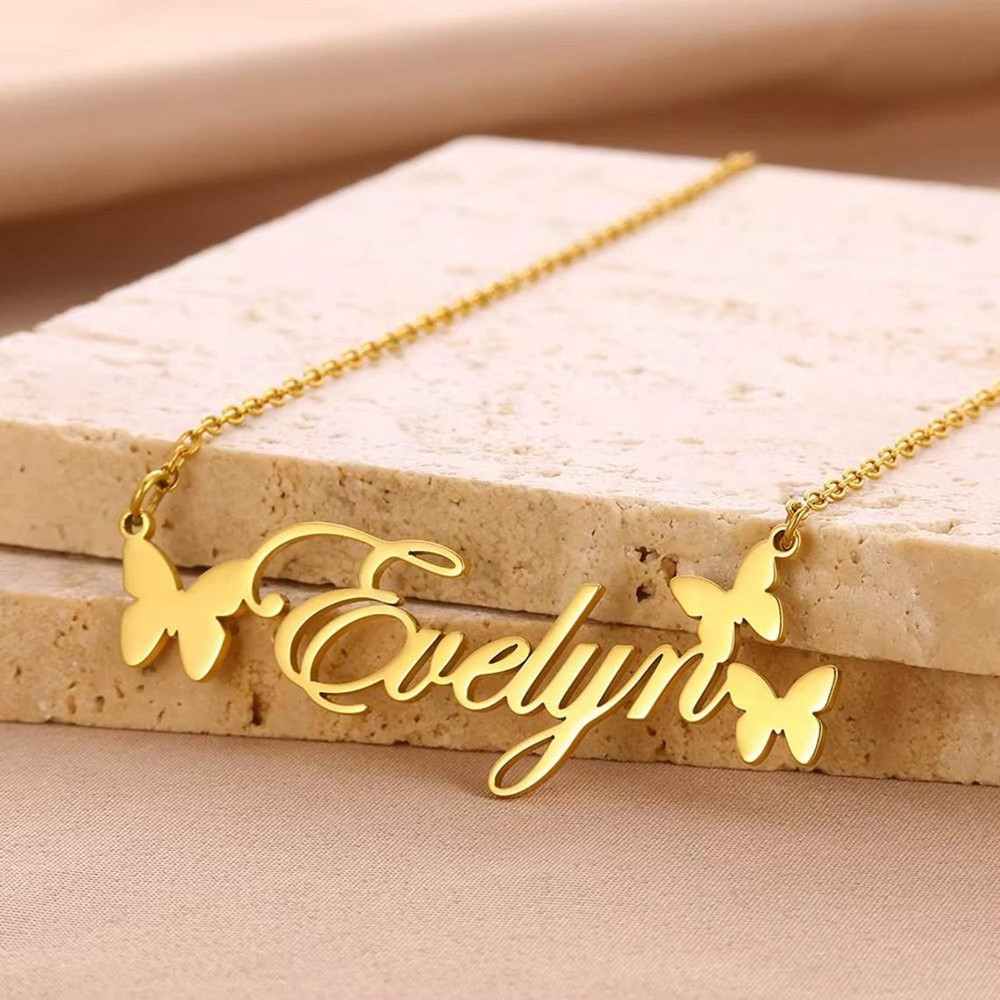 สร้อยคอชื่อสั่งทำ เครื่องประดั - Birth Flower Necklace บทวิจารณ์และราคา