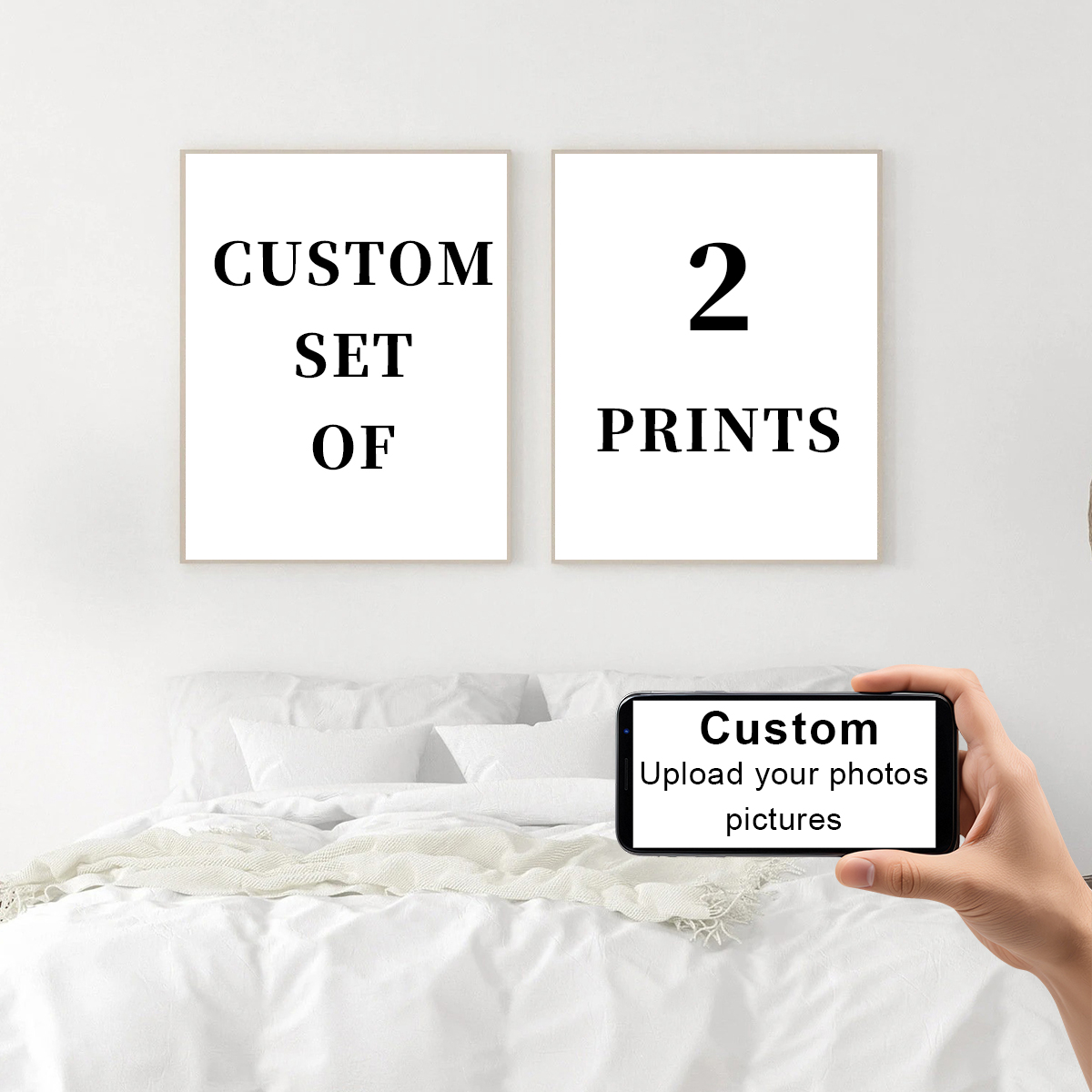 2 ชิ้น/ชุด ภาพพิมพ์บนผ้าใบแบบก - Pet Portrait Custom บทวิจารณ์และราคา