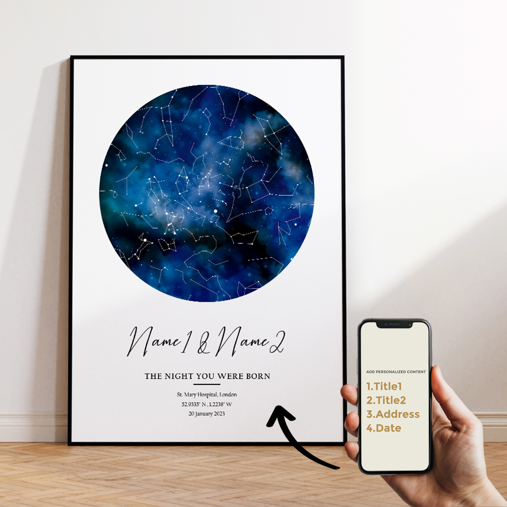 ภาพพิมพ์บนผ้าใบลายท้องฟ้ายามค่ - Custom Night Sky บทวิจารณ์และราคา
