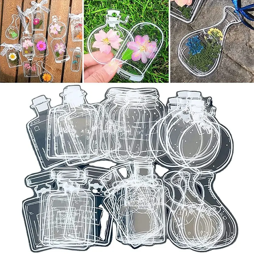 Wishing Bottle Pattern Pressed - Dried Flower Bookmark บทวิจารณ์และราคา